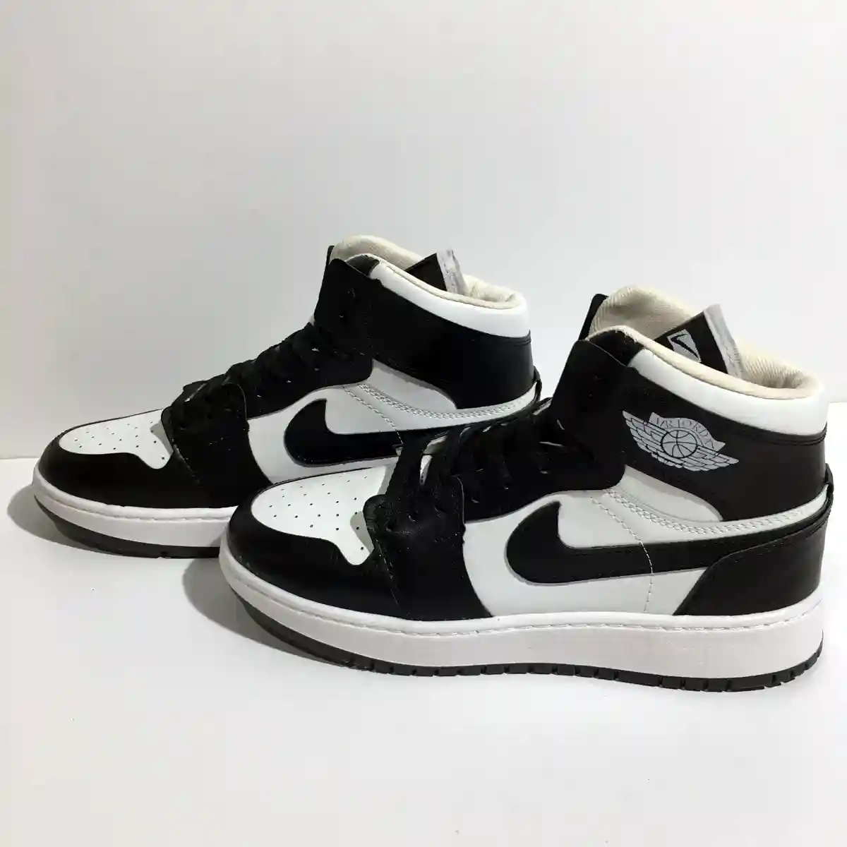 کفش کتونی ساقدار مردانه نایک جردن وان Jordan 1 سفید مشکی کد 220